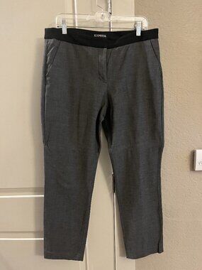 Women's Express Columnist Dark Gray Ankle Dress Business Pants